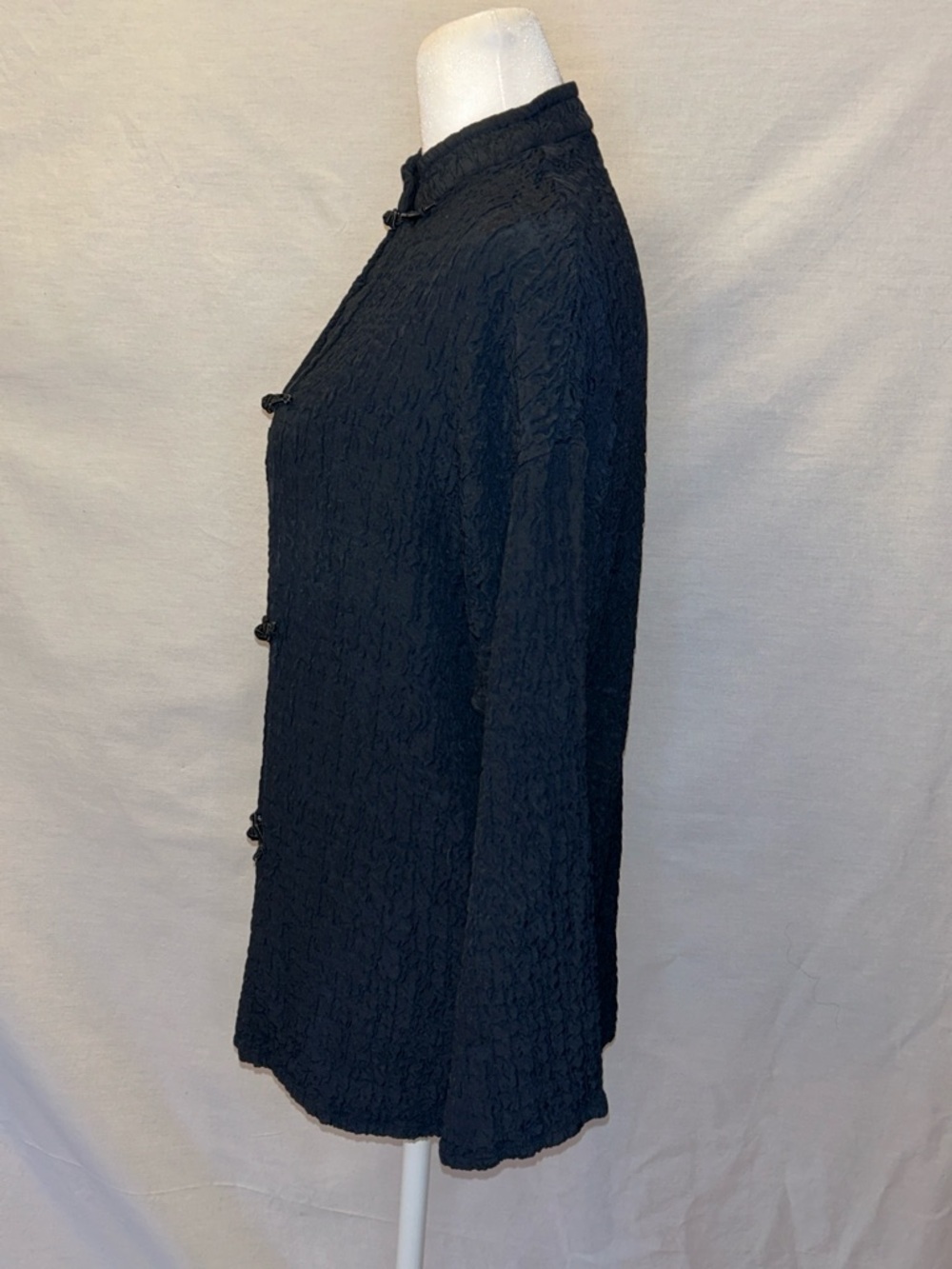 Eileen Fisher Textured Black Jacket Top – Italian Fabric | USA Made | Size Large - Picture 6 of 10